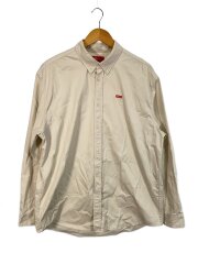 画像：長袖シャツ/L/コットン/WHT/無地