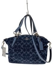 画像：ショルダーバッグ/キャンバス/BLU/総柄/f25891