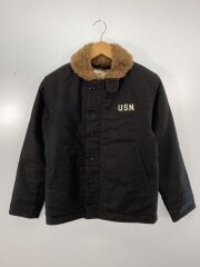 画像：デッキジャケット/36/コットン/BLK/無地