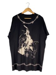 画像：Tシャツ/S/コットン/BLK/総柄