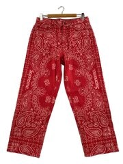 画像：Bandana Jacquard Baggy Jean/ボトム/32/コットン/RED/総柄//