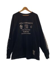 画像：×Yohji Yamamoto POUR HOMME/長袖Tシャツ/XXL/コットン/ブラック