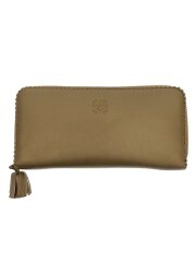 画像：LOEWE/長財布/馬革/GLD/レディース/アナグラム/ラウンドジップ/傷、スレあり