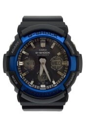 画像：ソーラー腕時計/デジアナ/ラバー/BLK/BLK/SS/GAW-100B