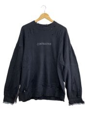 画像：22AW/OVERSIZED REBUILD SWEAT LS/S/コットン/BLK/ST.441//