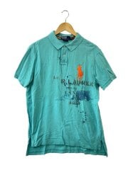画像：ポロシャツ/L/コットン/GRN/CUSTOM FIT/ビックポニー//