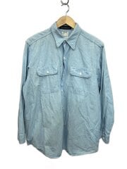 画像：長袖シャツ/2/コットン/BLU/無地/MB164-5708