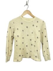 画像：長袖Tシャツ/XS/コットン/WHT/花柄/3310900245