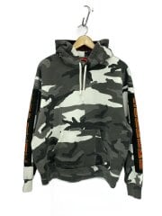 画像：25AW/Woven Patches HoodedSweatShirt/パーカー/M/コットン/GRY/カモフラ