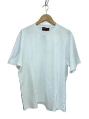 画像：ロゴエンブロイダリー付きコットンジャージーTシャツ/XL/コットン/WHT/796395 XJG9V