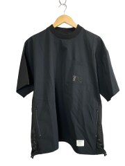 画像：Tシャツ/M/ナイロン/BLK/無地