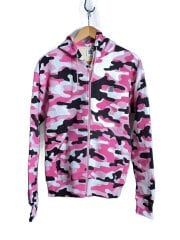 画像：ジップパーカー/M/コットン/PNK/カモフラ/BEPFW25CS05