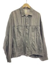 画像：OVERSIZED BLOUSON/ジャケット/M/リネン/GRY