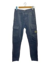 画像：22AW/ガーメントダイ ストレッチサテン カーゴパンツ/28/コットン/BLK/無地/771531314