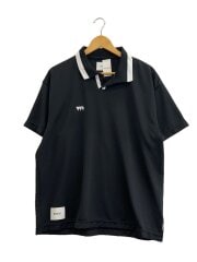 画像：24SS DUP 01/SS/ポロシャツ/--/ポリエステル/BLK/無地/241ATDT-CSM38