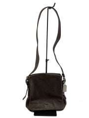 画像：ショルダーバッグ/レザー/BRW/無地