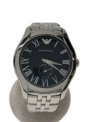 画像：クォーツ腕時計/アナログ/ステンレス/BLK/SLV/AR-1076