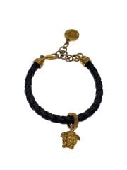 画像：ブレスレット/レザー/BLK/レディース