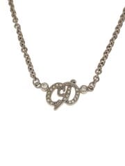 画像：Christian Dior クリスチャンディオール　ネックレス/ラインストーン/SLV/トップ有/レディース