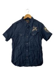 画像：半袖シャツ/L/コットン/BLK