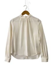 画像：長袖ブラウス/M/ポリエステル/WHT/無地/S-00-SB-053