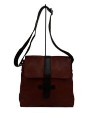 画像：ショルダーバッグ/レザー/BRW/無地