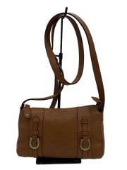 画像：ショルダーバッグ/レザー/キャメル