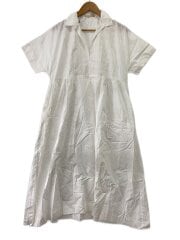 画像：POPLIN EMB SLEEVE DRESS 刺繍半袖ワンピース/--/コットン/WHT/010411GF2