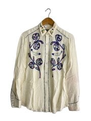 画像：50s/ウエスタンシャツ/長袖シャツ/15.5/レーヨン/WHT//