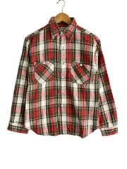 画像：60s/ヘビーネルシャツ/皿ボタン/ネルシャツ/--/コットン/RED/チェック//