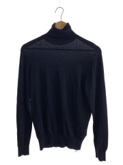 画像：ニット・セーター(薄手)/S/ウール/BLK/無地/63-02-34-02004