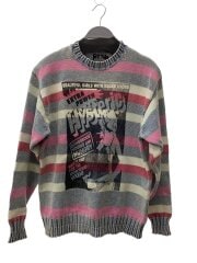 画像：ニット・セーター(薄手)/M/コットン/マルチカラー/ボーダー/02183NS01