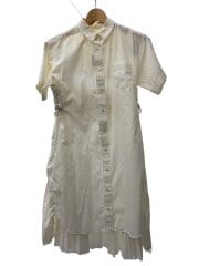 画像：半袖ワンピース/1/コットン/WHT/18-03984