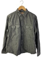 画像：BLACK CHAMBRAY WORK SHIRT/長袖シャツ/L/コットン/GRY/無地/SC29159