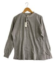 画像：長袖Tシャツ/M/コットン/GRY/無地