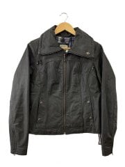 画像：レザージャケット・ブルゾン/M/レザー/グレー/無地