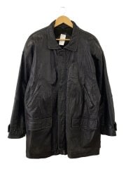 画像：レザージャケット・ブルゾン/--/羊革/ブラック/無地