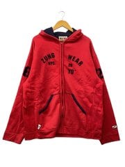 画像：ZUNG WEAR/ジップパーカー/XL/コットン/RED/A611-101//