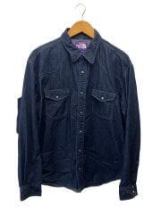 画像：デニムランチシャツ/XL/コットン/IDG