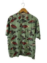 画像：半袖シャツ/XL/レーヨン/GRN/総柄/SH37590