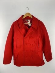 画像：ピーコート/L/ウール/RED