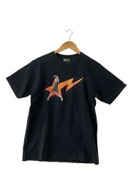 画像：Tシャツ/M/コットン/BLK/90s/スターガール