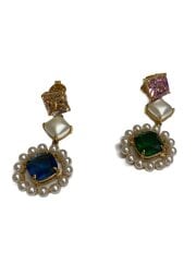 画像：ピアス/--/カラーストーン/GLD/レディース/victoria linear earrings