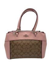 画像：ミニ・ブルック・キャリーオール_シグネチャー_ベージュ/PVC/PNK