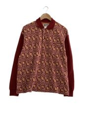 画像：ニット・セーター(薄手)/M/コットン/RED/総柄/213BOTT08