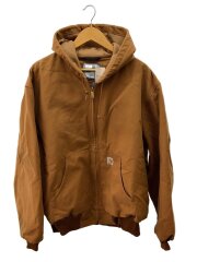 画像：サーマル　ラインドダック　アクティブジャケット/XL/コットン/BRW/無地/J131