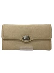 画像：長財布/レザー/BEG/無地/レディース