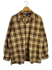 画像：長袖シャツ/XL/コットン/BRW/チェック