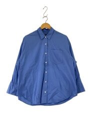 画像：長袖シャツ/--/コットン/BLU/無地/25-050-400-9030-1-0//