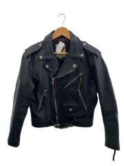 画像：ダブルライダースジャケット/40/牛革/BLK/無地